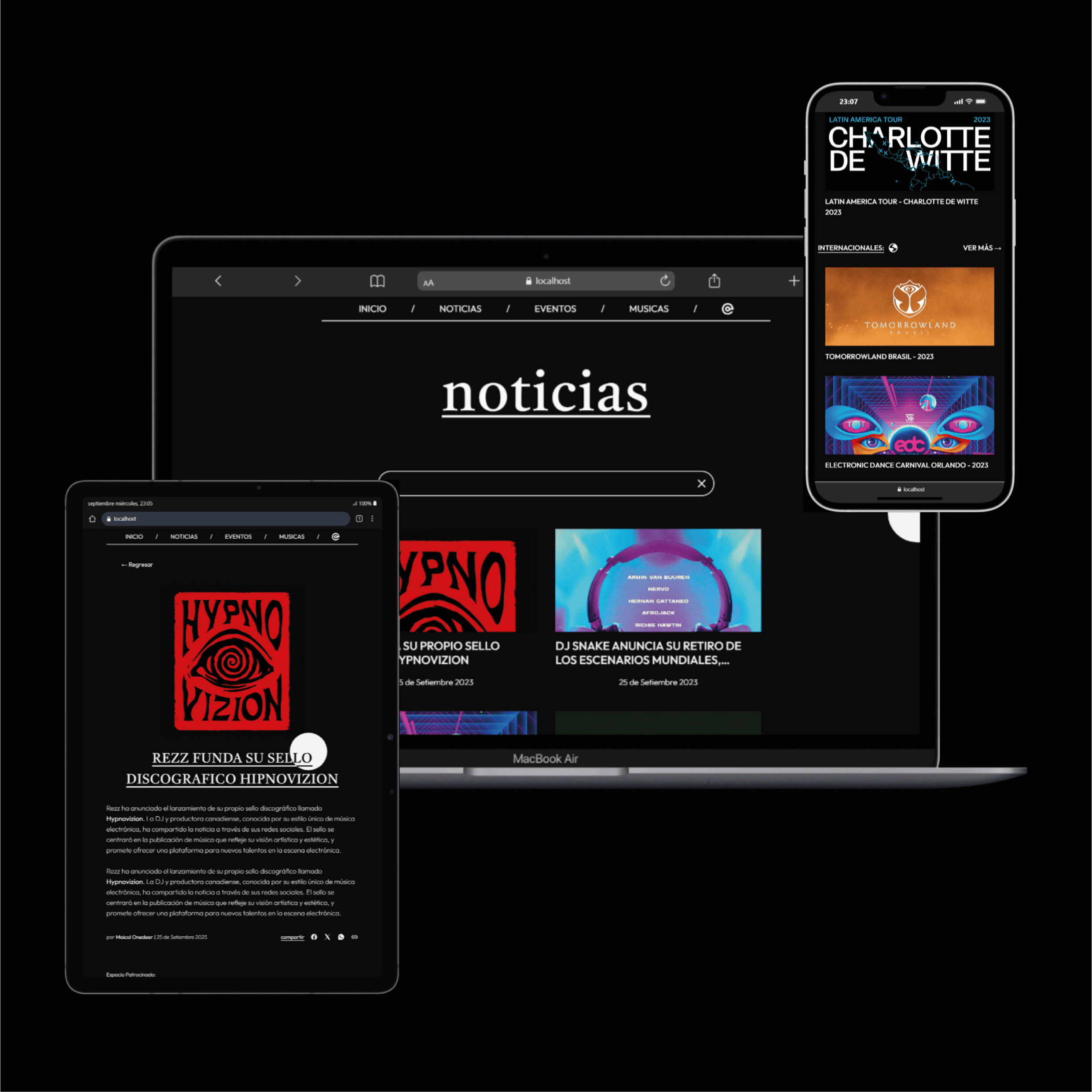 electronic adventure | app web
