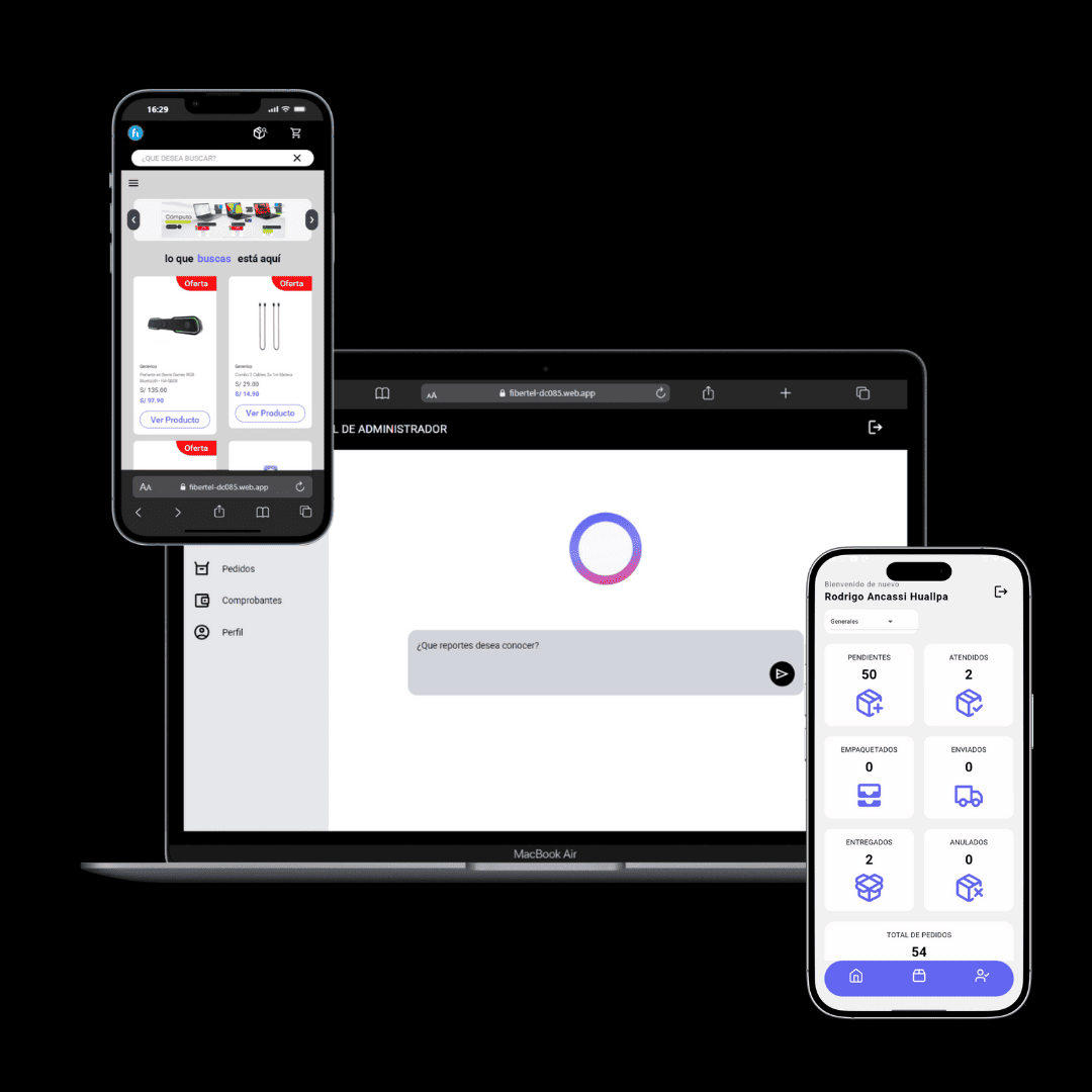 fibertel | app web & móvil